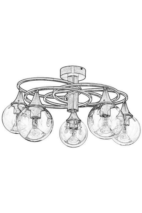 Opviq AR-1661-5E Lámpara de Araña de Metal y Cristal Envejecido
